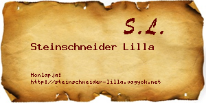 Steinschneider Lilla névjegykártya